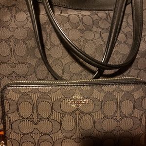 Coach bag and matching wallet